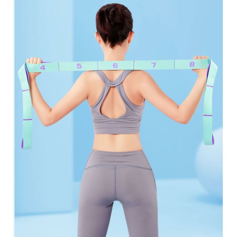 ストレッチストラップバンドZTR-STRAPストレッチバレエストラップヨガストレッチストレッチバンドバレエレッスンキッズ子ども8段階柔軟