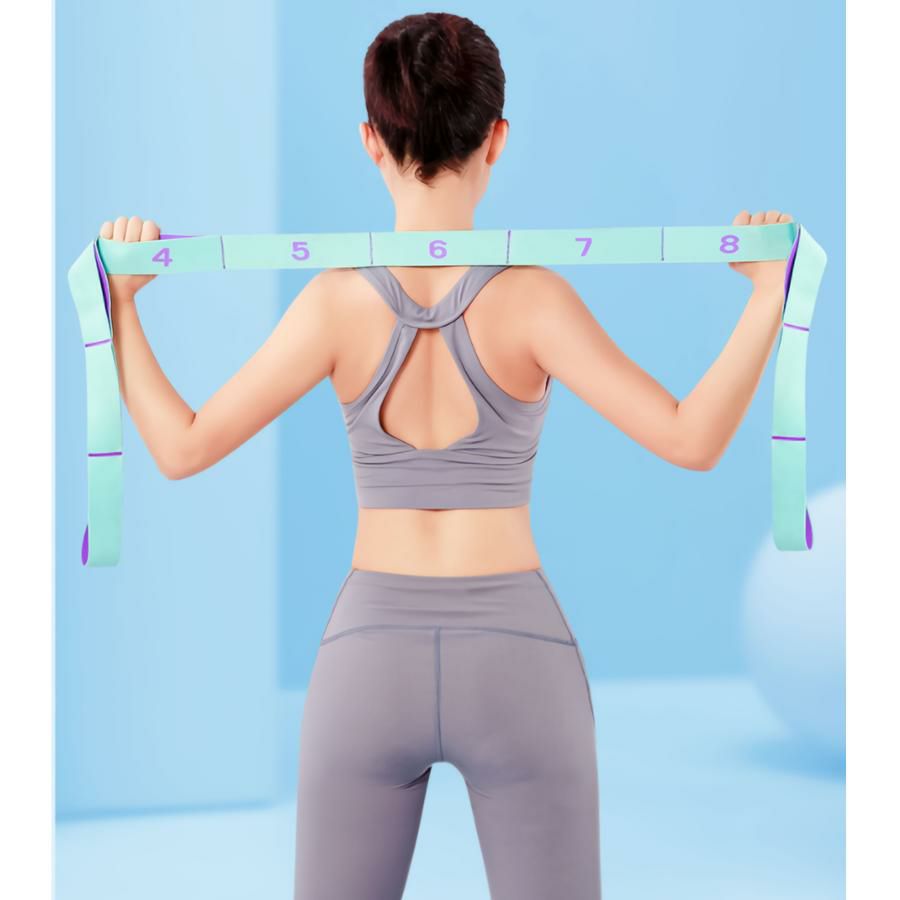 ストレッチストラップバンドZTR-STRAPストレッチバレエストラップヨガストレッチストレッチバンドバレエレッスンキッズ子ども8段階柔軟