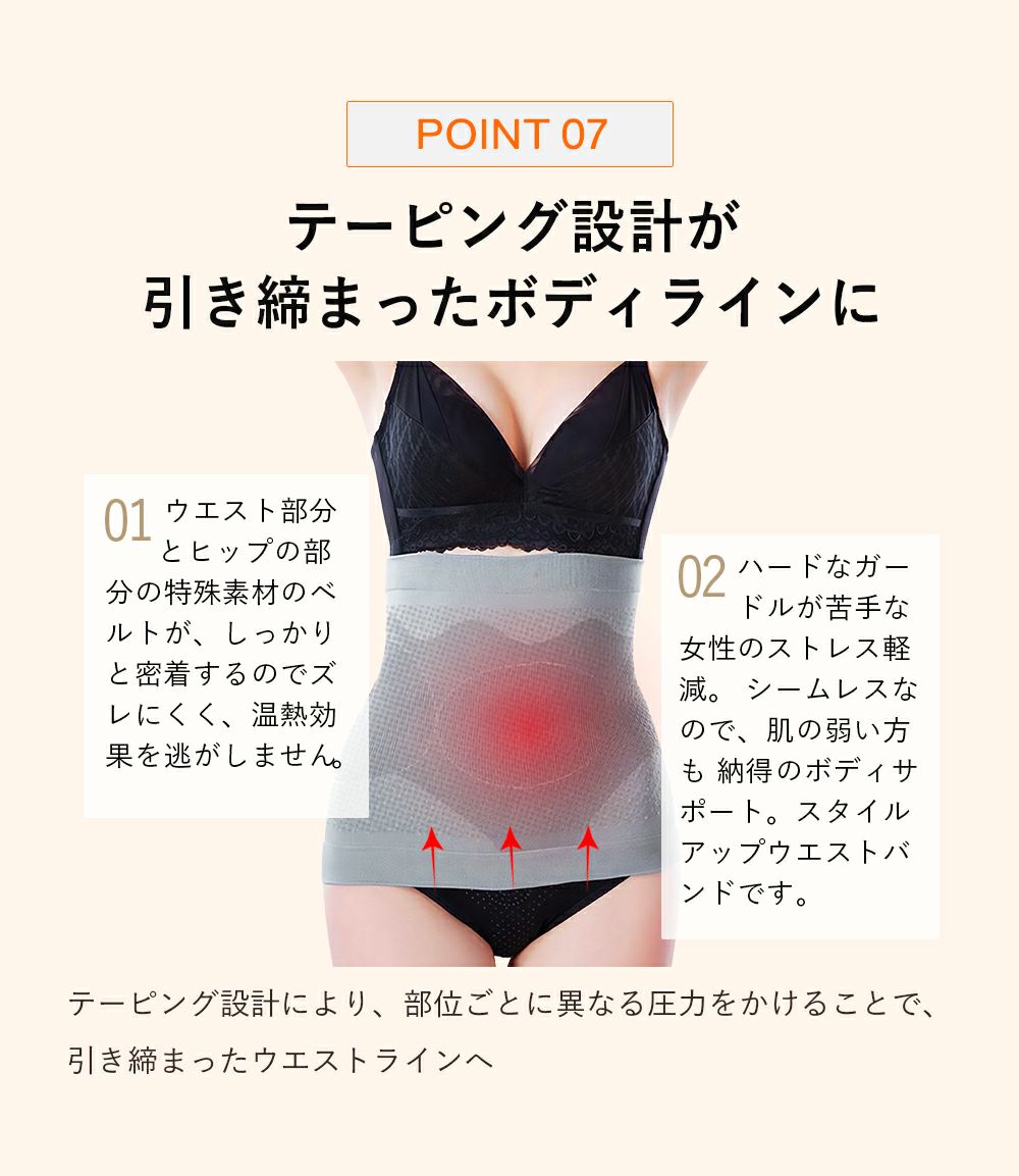 加圧ヒートウエストシェイパーZUMB0439