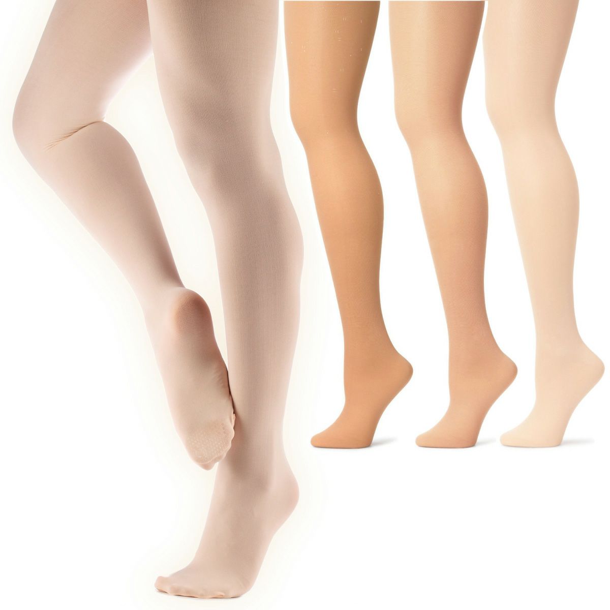 ■選べる2足セット■ダンスストッキング２足セット舞台用シルキー(光沢)・オールスルーノンスリップSETZD2011A-C